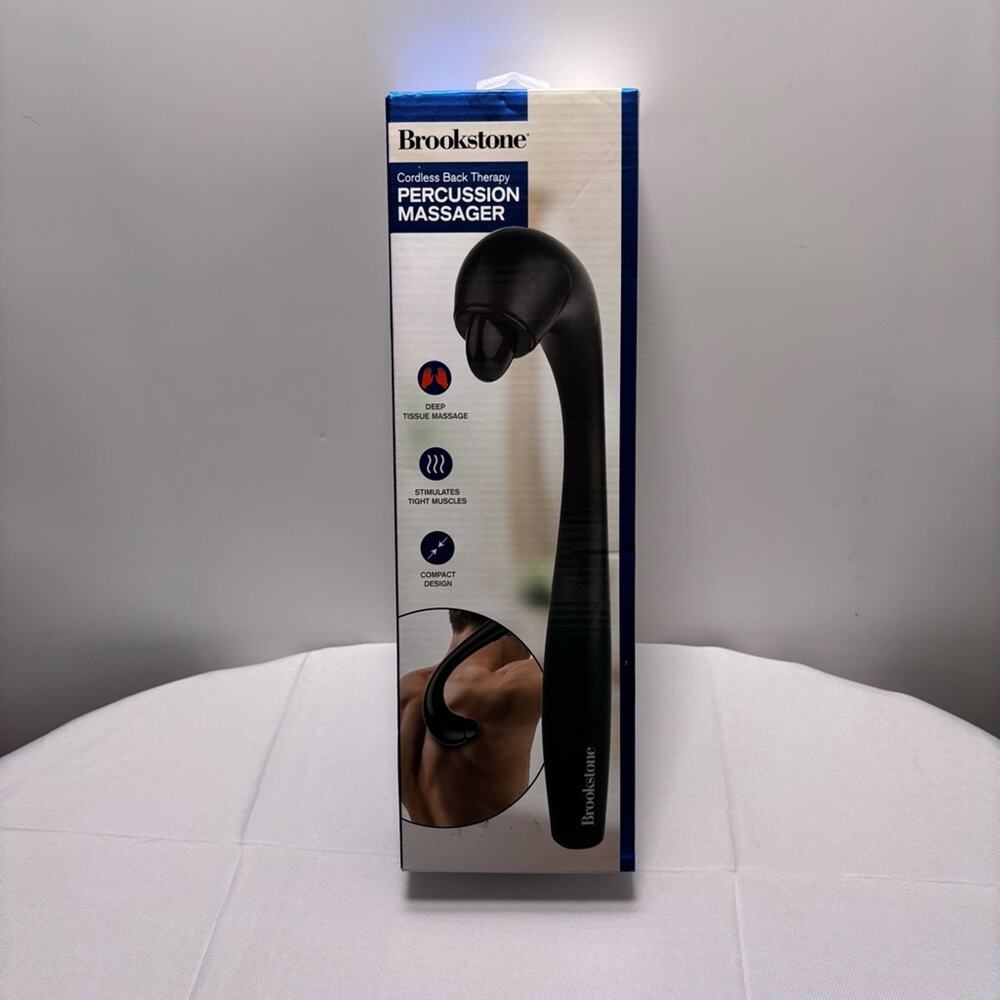 Brookstone Cordless Black Percussion Massager
